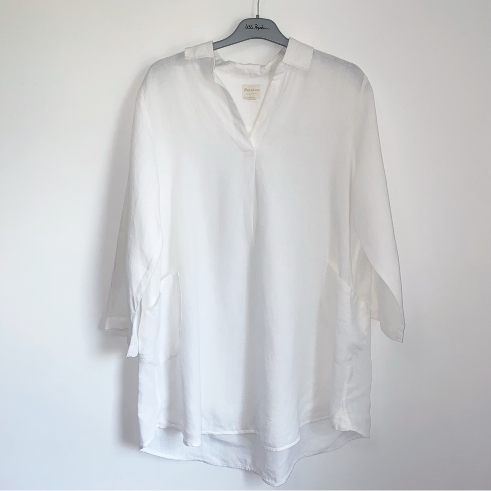 Petalura Washed Linen Popover Tunic